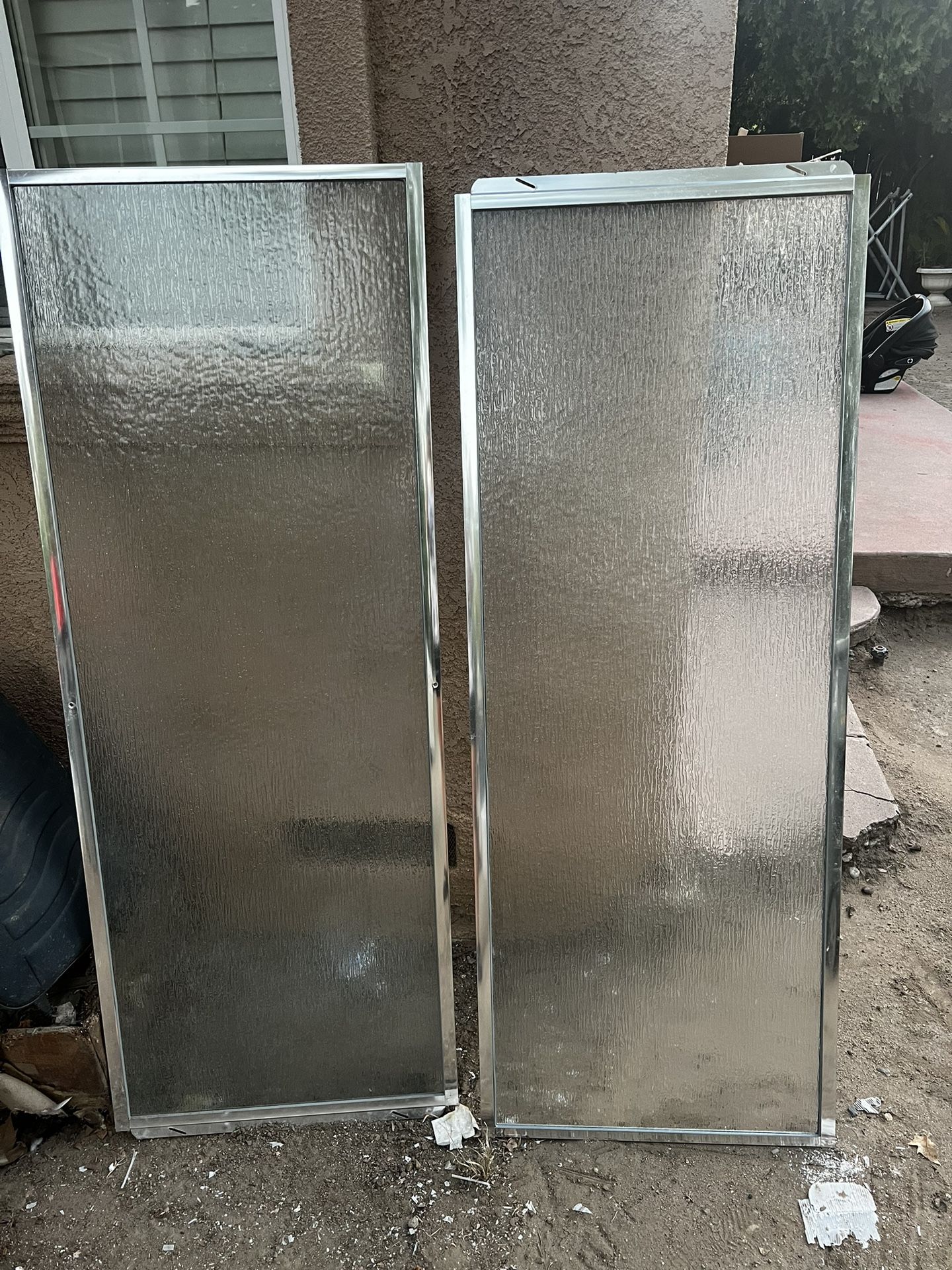 2 restroom sliding doors