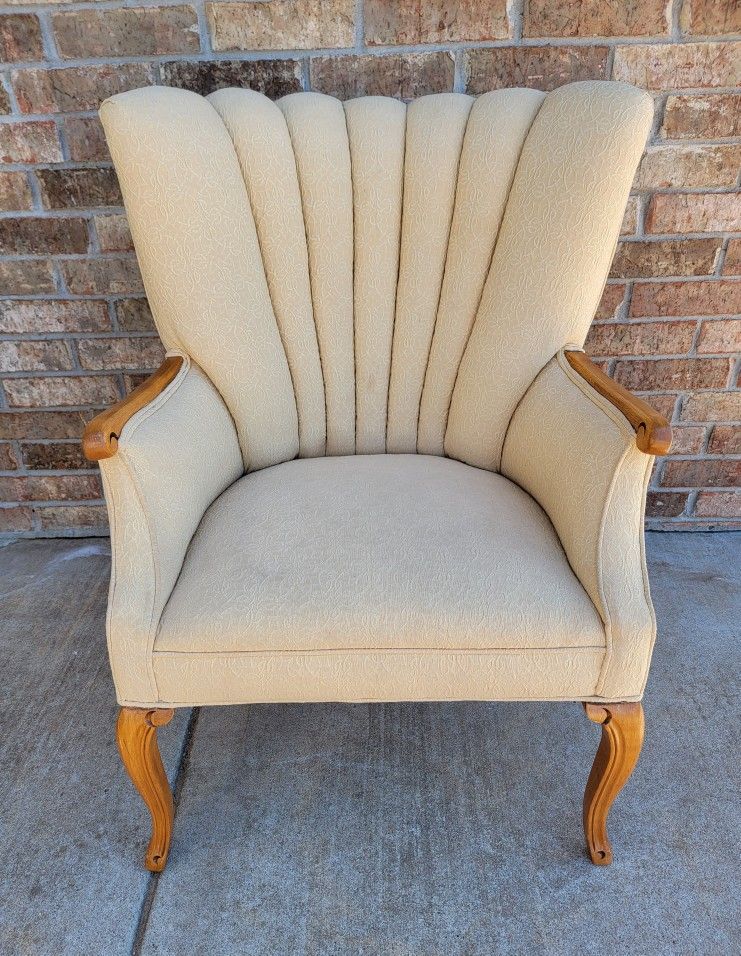 Vintage Channel Back Arm Chair