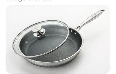 DIGERKIT new stainless steel 10” frying pan W lid