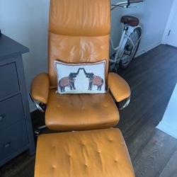 Orange Leather Chair 