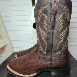 Dan Post Alamosa Ostrich Cowboy Certified Boots DP3875 Men's Size 7.5 D