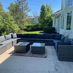 Large 14 Piece Patio Furniture Set Modular Sectional Couch Bundle **NEW**Delivery Available**