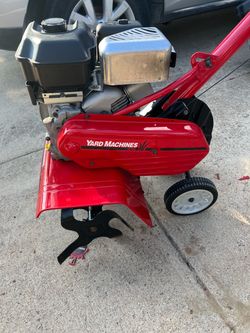 Yard Machines front-tine garden tiller manufactured by MTD
