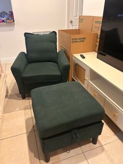 Chair and ottoman set(with storage)