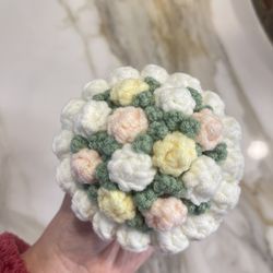 💐 Mini Handmade Crochet Bouquet – Cute, Everlasting & Full of Love
