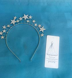 Crystal Silver Star Headband