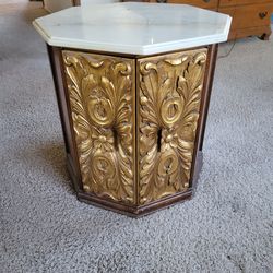 Antique Octogon Side Table