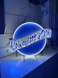 Blue Moon Neon Sign