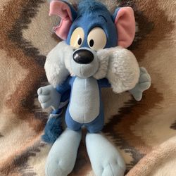 1990's Playskool Vintage Tiny Toon Adventure FURRBALL Plush Toy Warner Bros