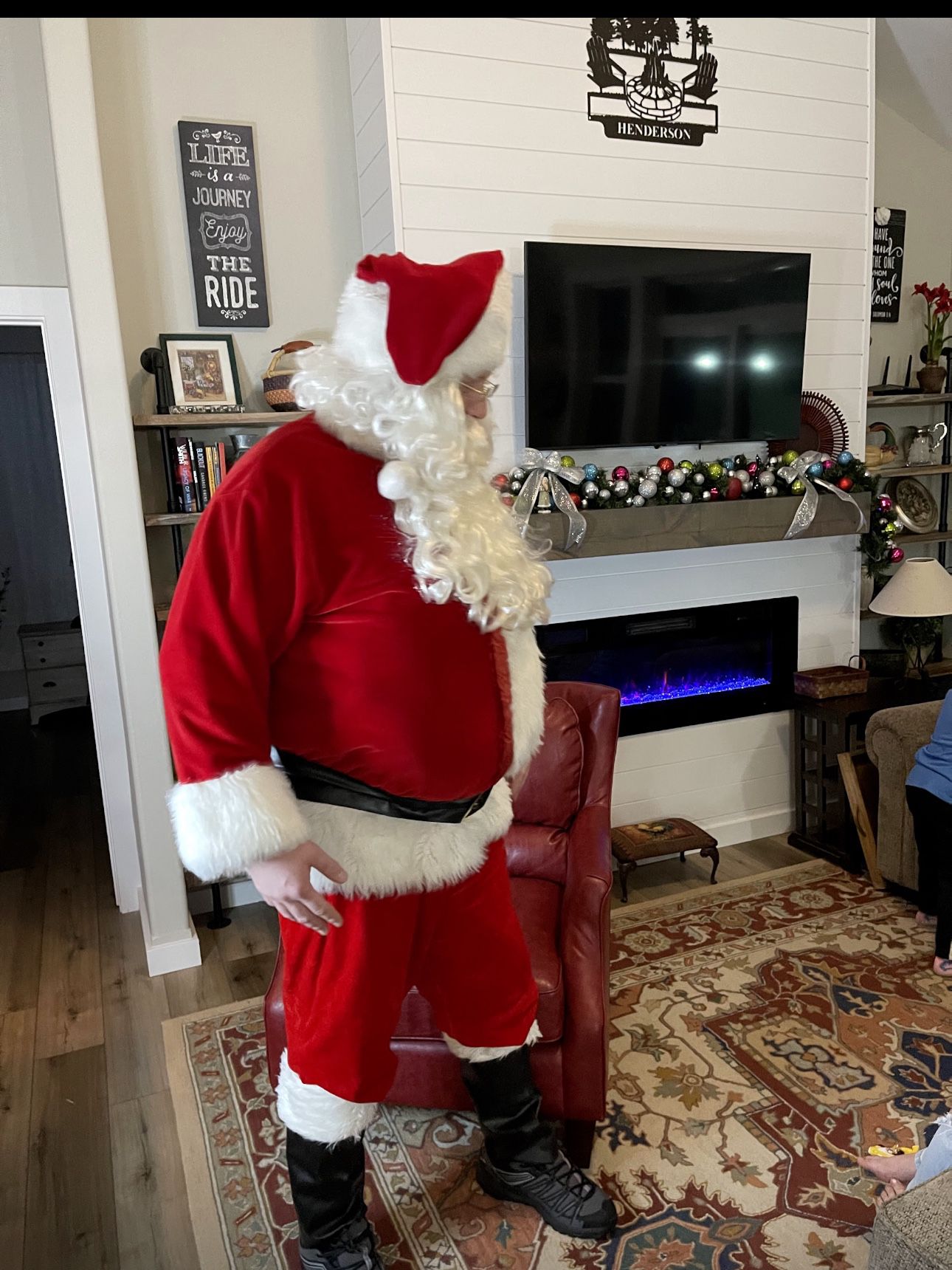 Full Santa Costume With Red Bag