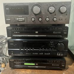 Two Receivers And Two DVD 5 Disk Changers
