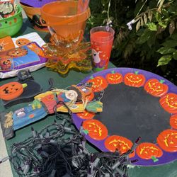 Collection of Halloween themed party decor