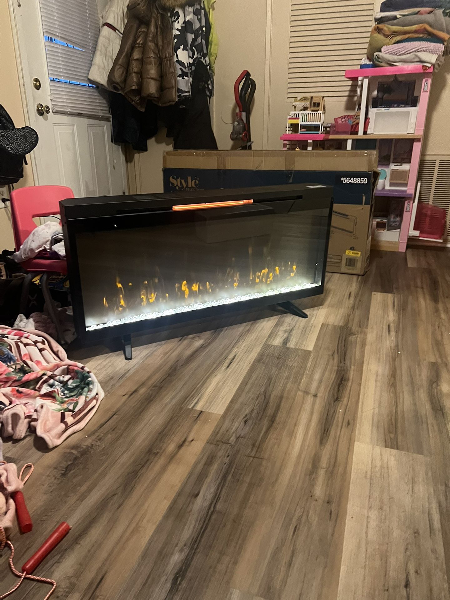 48 Inch Wall Mount Or Free Stand Electric Fireplace (opened Box New)