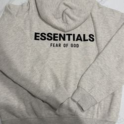 Essentials Hoodie Light Oat ( S and L )