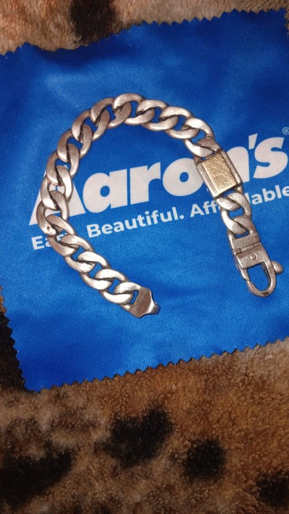 Sterling Silver And 10kt Bracelet And Silver CZ Diamond RINGS