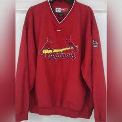 Nike Mens Red St. Louis Cardinals Baseball-MLB Pullover Sweatshirt Size XL