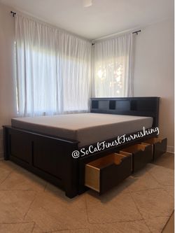 New Queen Bed And Mattress With Drawers