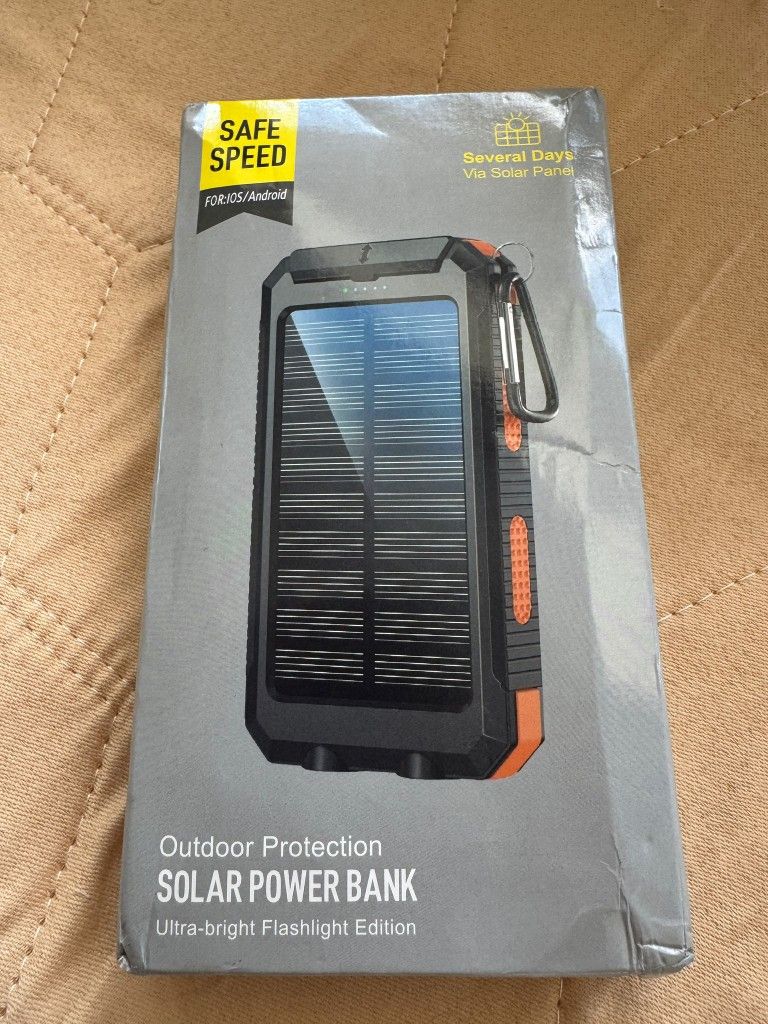 Solar Charger Power Bank 49800mAh Wireless Charger QC 3.0 Fast Charging Power Bank 8 Outputs 4 Inputs Solar Portable Charger Compatible with All Mobil