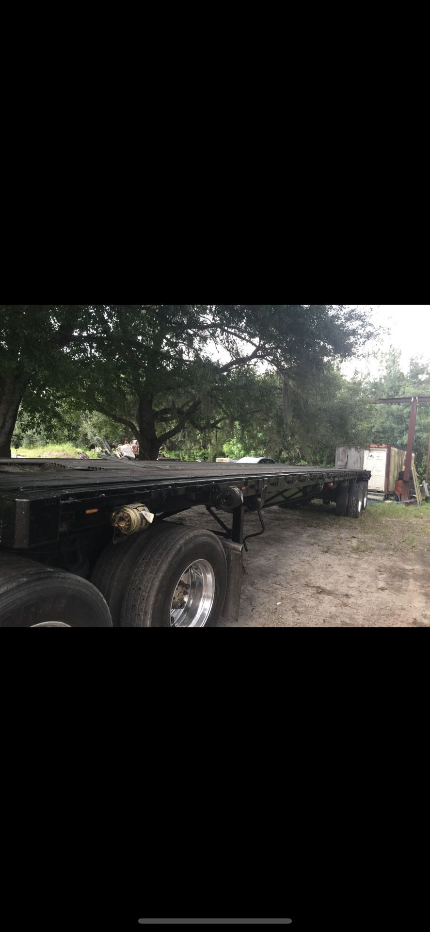 Flatbed trailer.