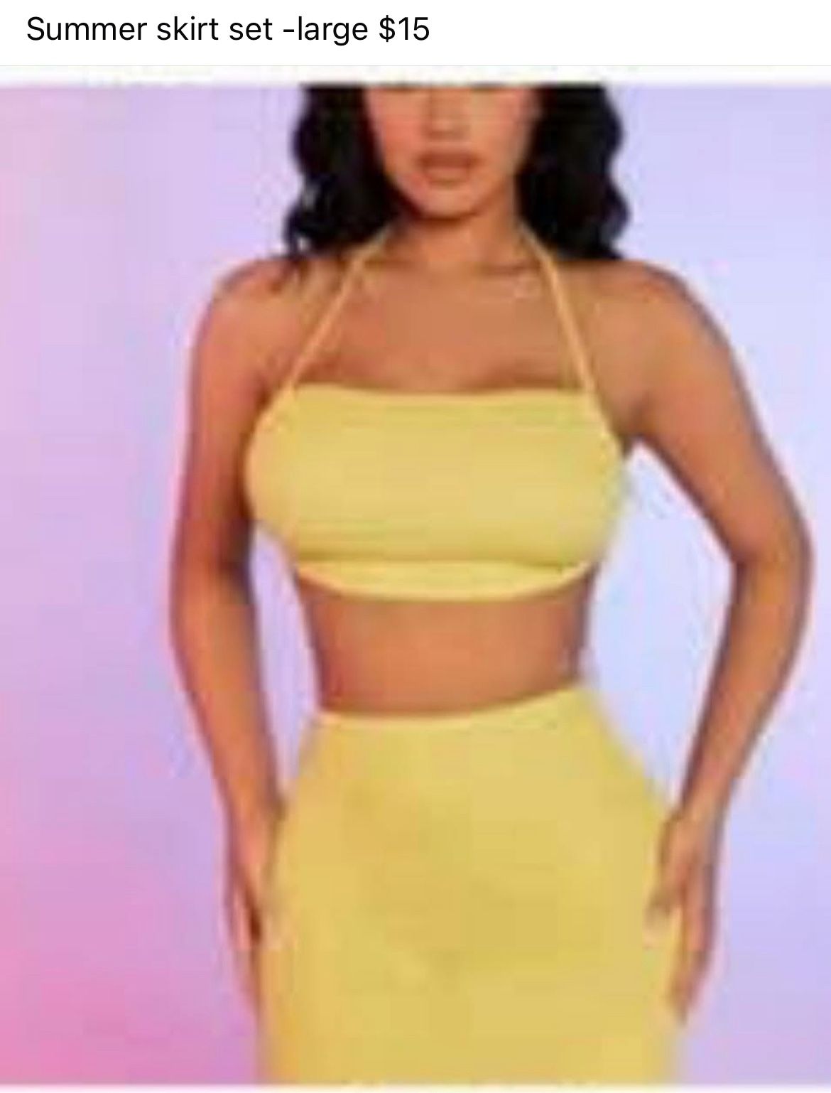 2 Pc Skirt Set Fits Med 