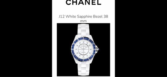 channel J12 White Sapphire Bezel 38 mm