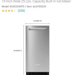 New Ice Maker Kitchen Aid 25lb