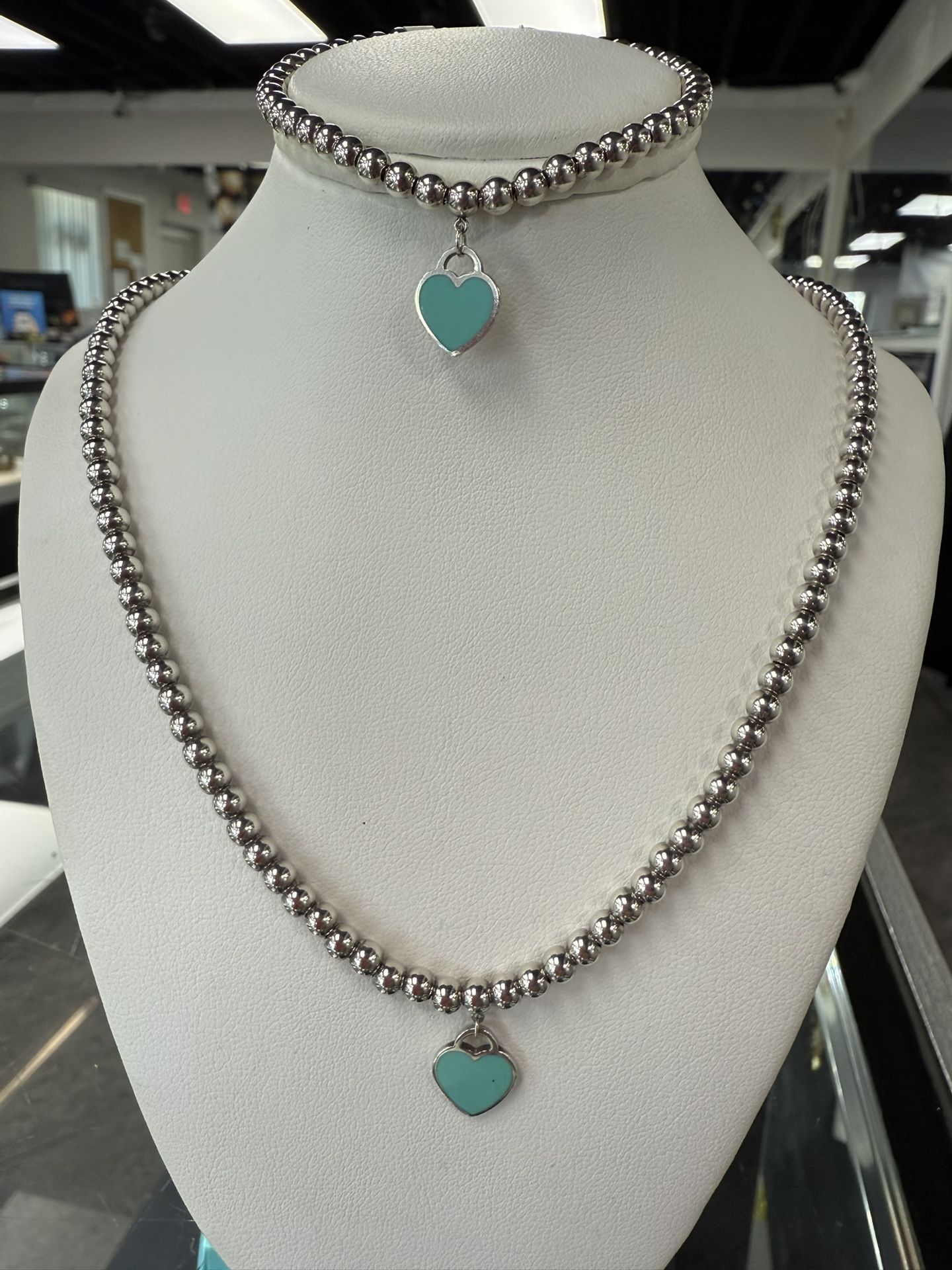 Authentic Tiffany&Co Necklace And Bracelet Set