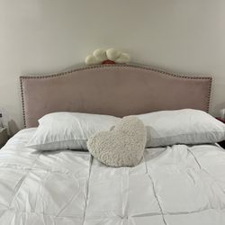 Pink Suede Headboard