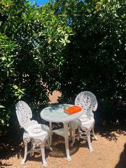 Super cute patio set Queen Anne style