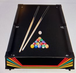 NEW 40” Tabletop Pool Table Best Choice Products Table + 2 Cue Sticks, Ball Set & Storage Bag NEW!