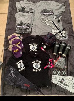 Raiders and LSU merchandise