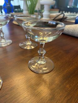 Vintage Libbey Georgian champagne/desert glasses