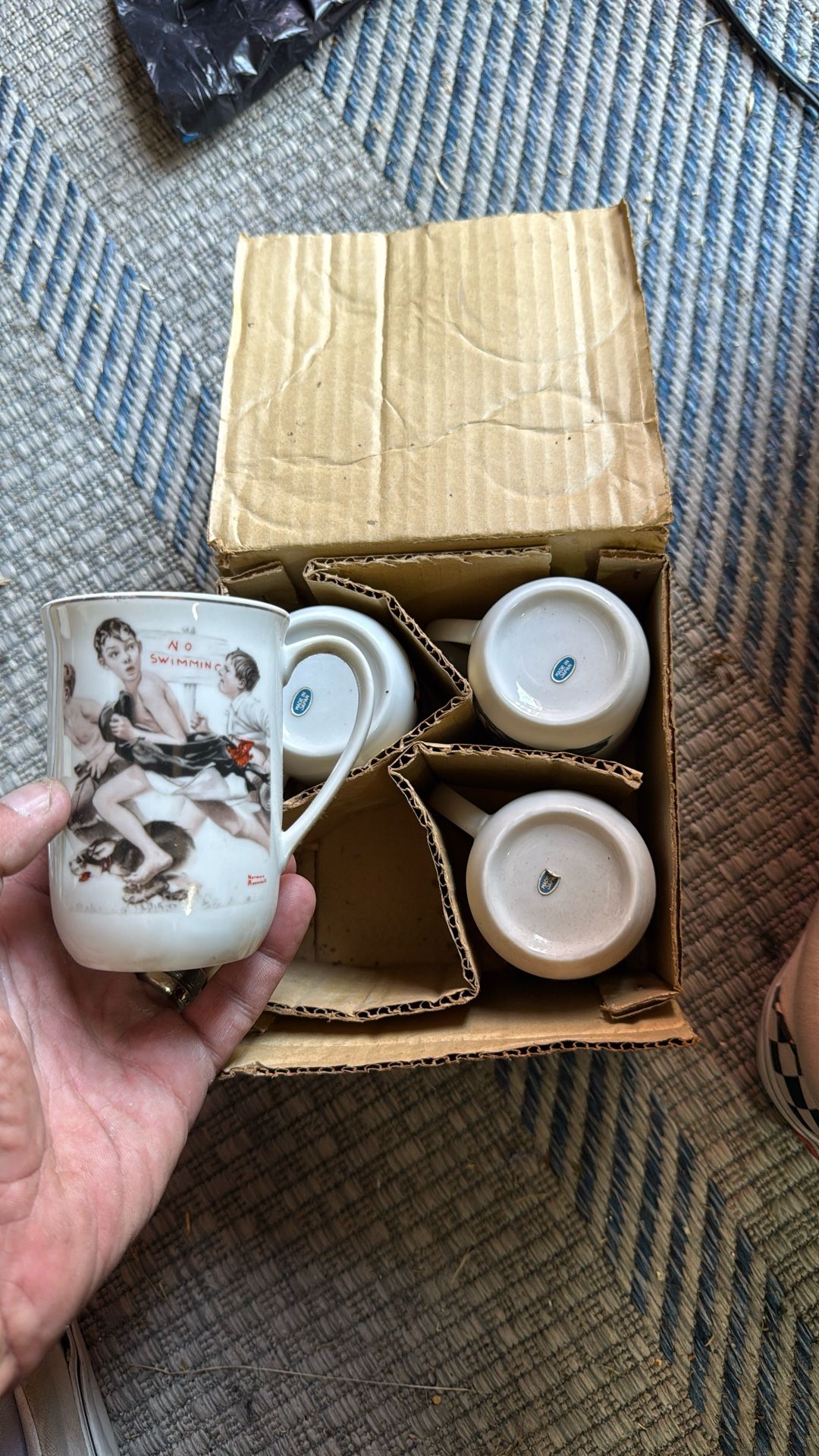 Vintage Cups Norman Rockwell 4 Total