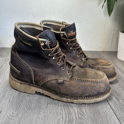 Thorogood (contact info removed) Men's 6" Leather WP Moc Toe Steel Safety Work Boots Sz 12 D