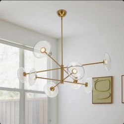 Brand New Dimmable 8 Light Glass LED Chandelier