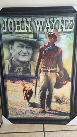 John Wayne Portrait With Frame