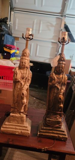 Vintage Buddha lamps