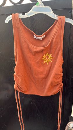 Girls Large light brown tank top