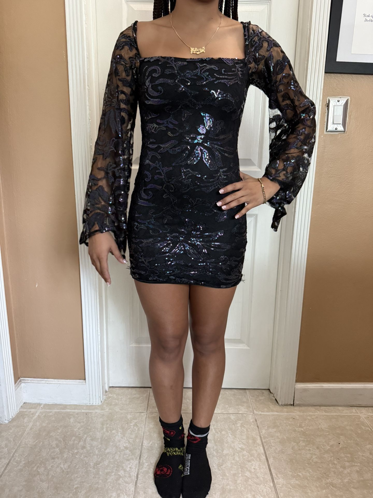 Black Mini Hoco Dress