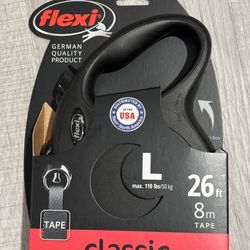 New FLEXI Classic Tape Retractable Dog Leash- 26ft
