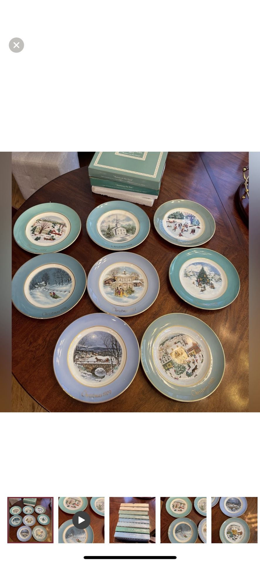 Brand new 8 vintage Christmas plate from 1(contact info removed) comes with original