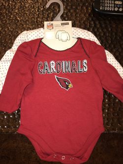 3 to 6 Months Long Sleeve Cardinal Onesies (2)