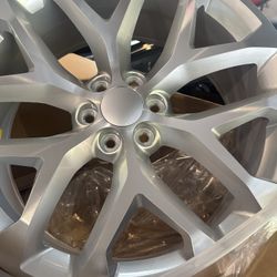 24s 24 Inch Rims Brushed Silver GMC Cadillac Chevy Nissan Ram Infiniti And More SUVs Trucks 6 Lug Wheels