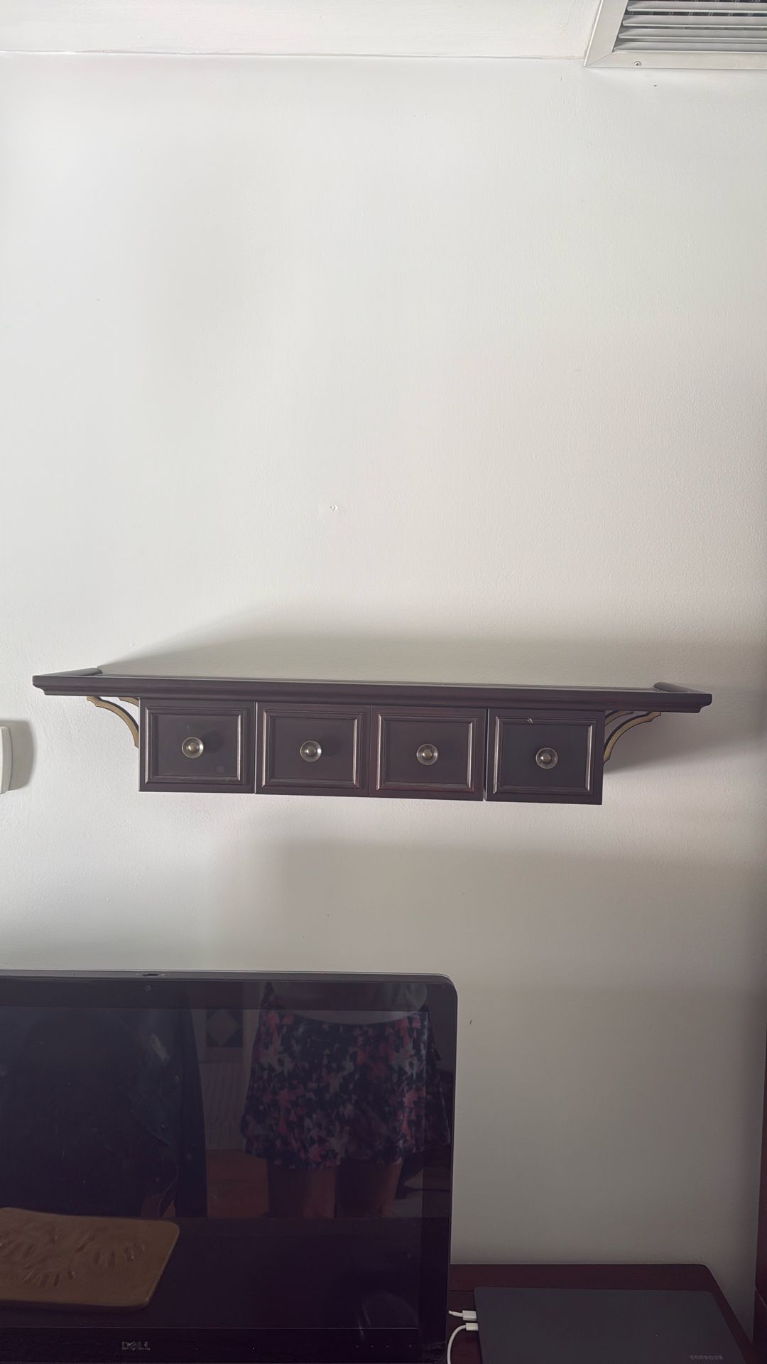 Vintage Bombay Office Shelf With Drawers