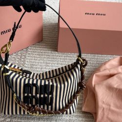 Miumiu 25 New Canvas Lunch Box Bag