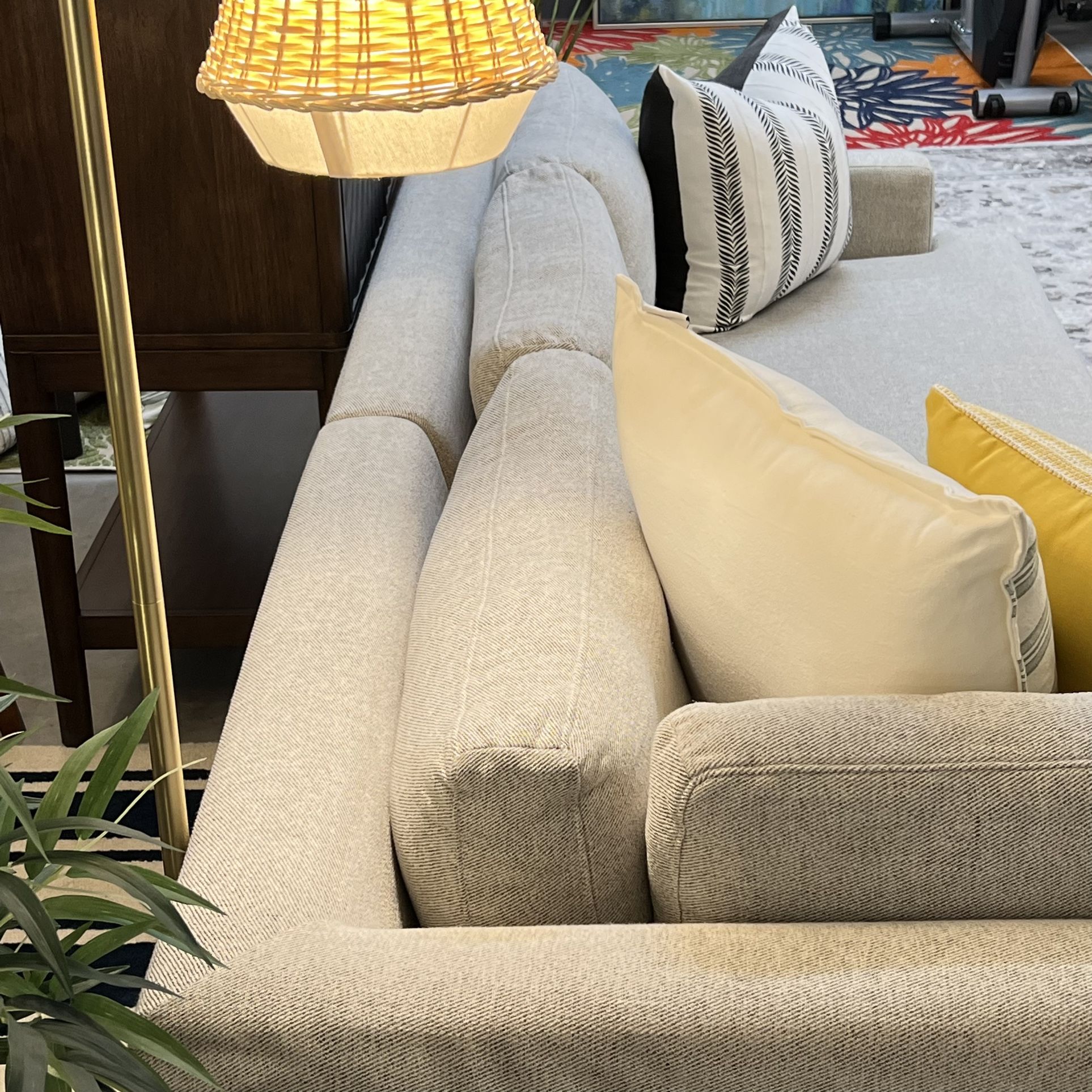 FREE DELIVERY West Elm Andes 2Piece Bumper Chaise Sectional in Gray