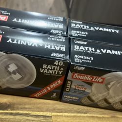 4 Packs of 40W Vanity Light Bulbs – Feit Electric – Brand New