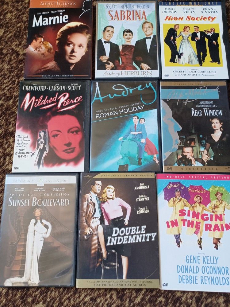 9 American Classic Movies on DVD 