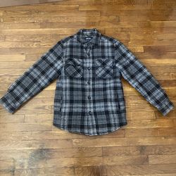 Cherokee Flannel Shirt Jacket Grey Shacket Size Men S Small