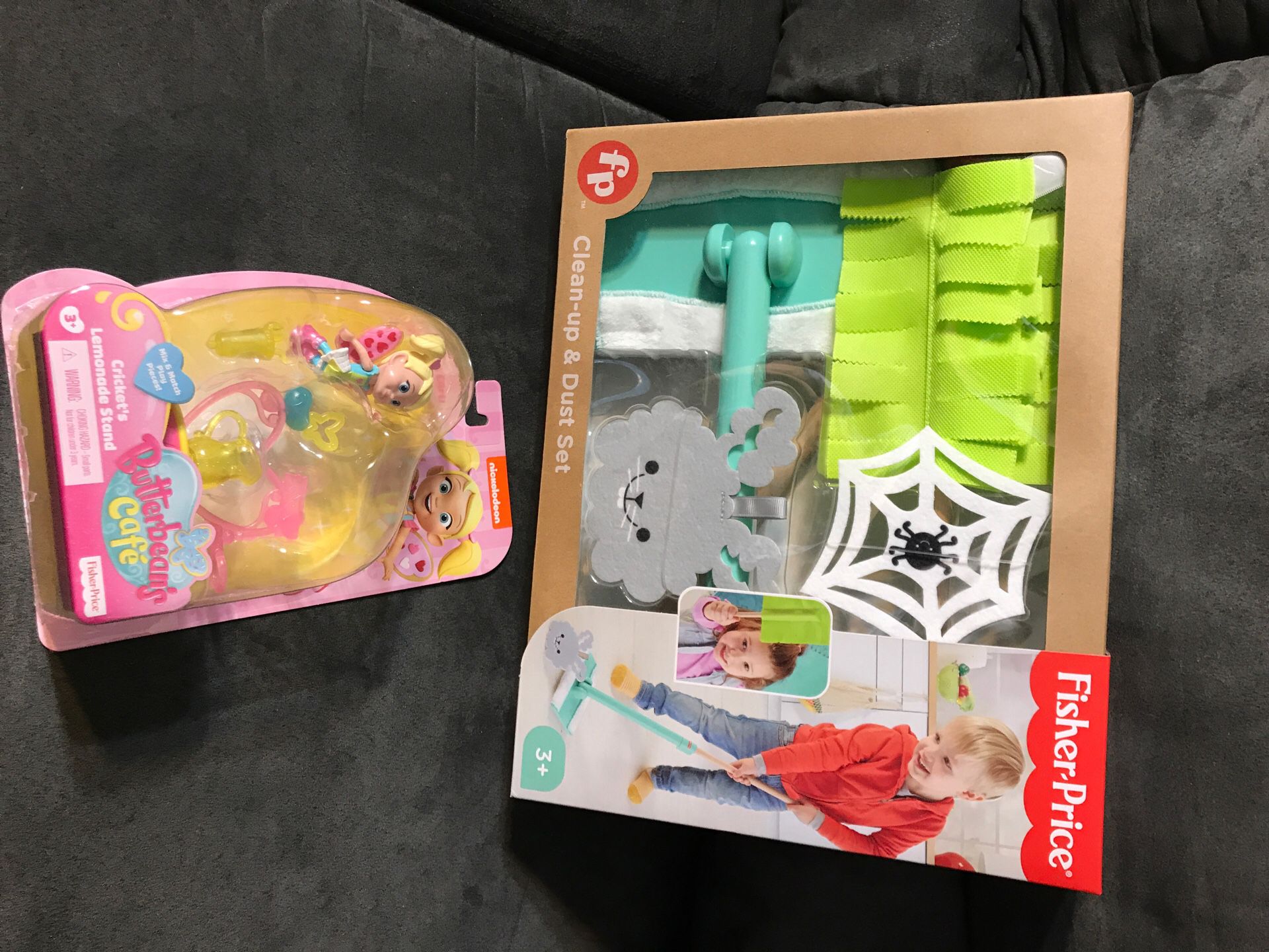 Clean up dust set + butterbeans cafe doll both $10new